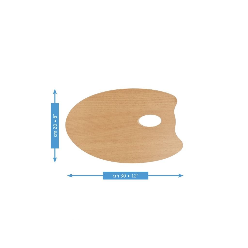 MABEF Oval Wooden Palette - 20 x 30 cm