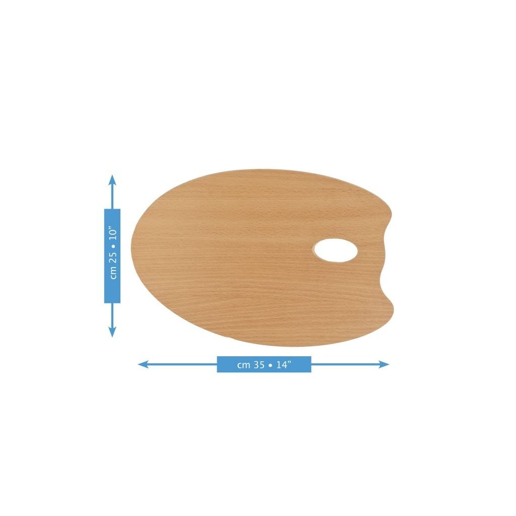 MABEF Oval Wooden Palette - 25 x 35 cm