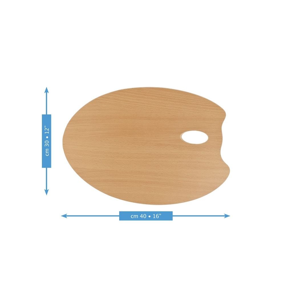 MABEF Oval Wooden Palette - 30 x 40 cm