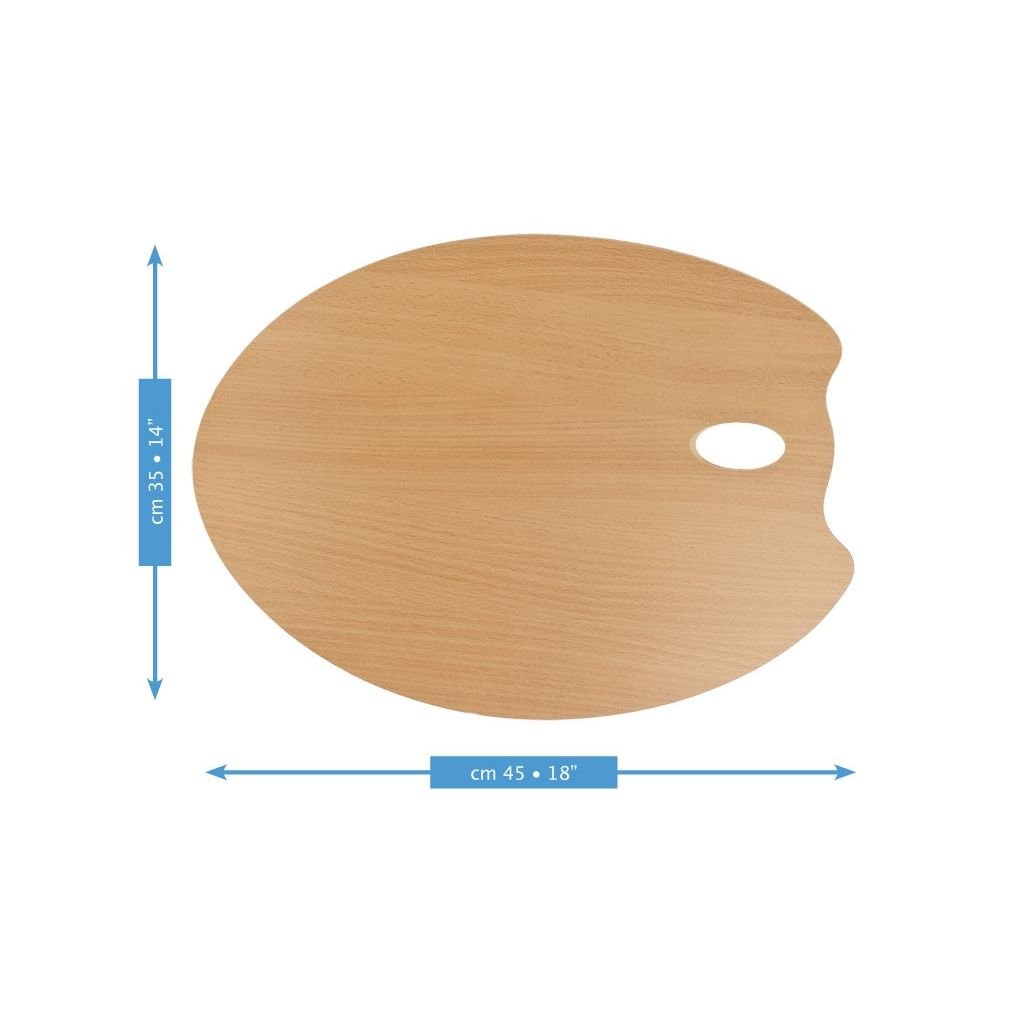 MABEF Oval Wooden Palette - 35 x 45 cm
