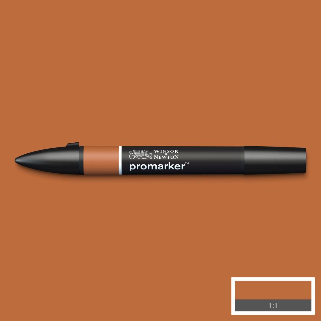 Winsor & Newton Promarker - Alcohol Based - Twin Tip Marker - Saddle Brown (O345)