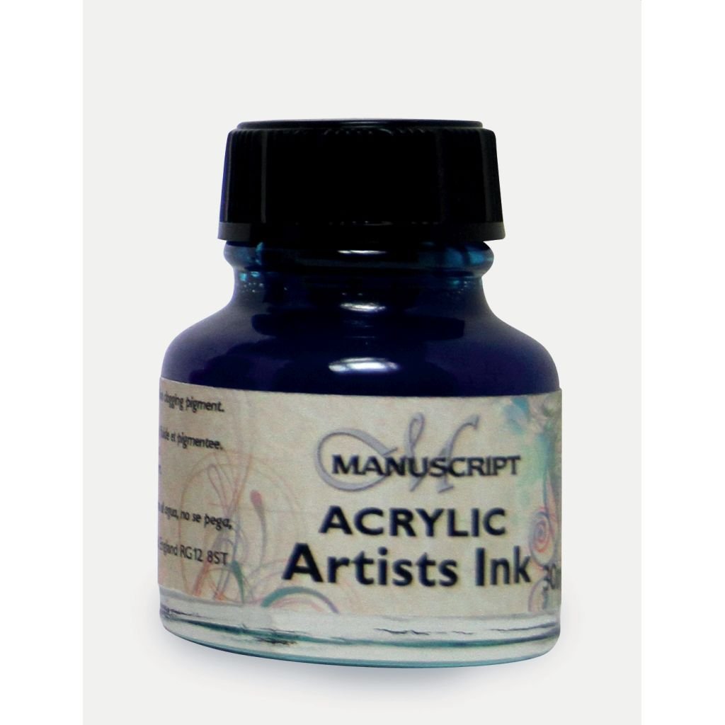 Manuscript Artists Acrylic Dip Pen Ink 30 ML - Ocean Blue
