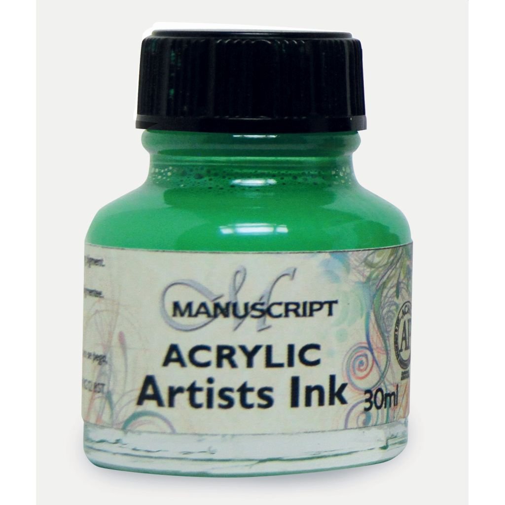 Manuscript Artists Acrylic Dip Pen Ink 30 ML - Emerald Green