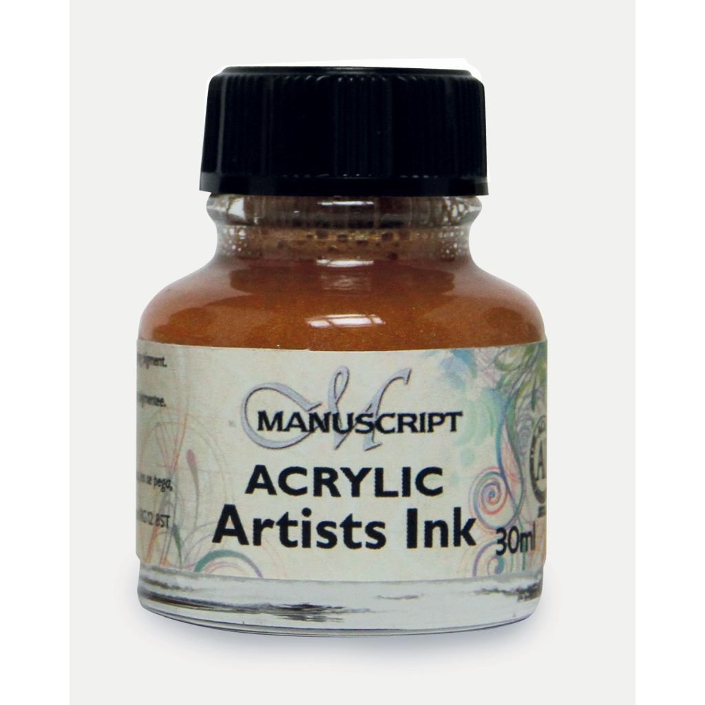 Manuscript Artists Acrylic Dip Pen Ink 30 ML - Metallic Gold