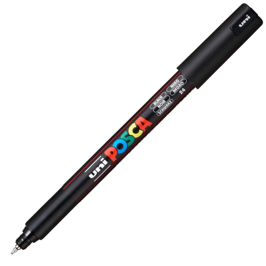 Uni-Posca - Water-Based - Extra Fine Bullet Tip - PC 1M - Black Marker