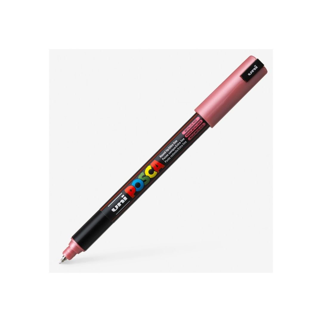 Uni-Posca - Water-Based - Extra Fine Bullet Tip - PC 1M - Metallic Red Marker