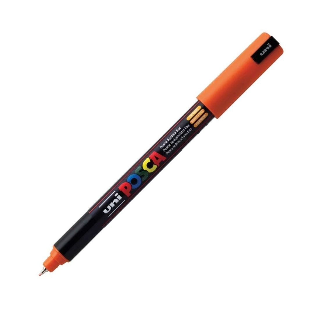 Uni-Posca - Water-Based - Extra Fine Bullet Tip - PC 1M - Orange Marker