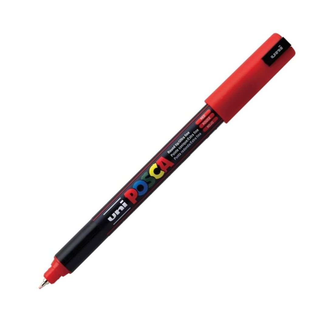 Uni-Posca - Water-Based - Extra Fine Bullet Tip - PC 1M - Red Marker