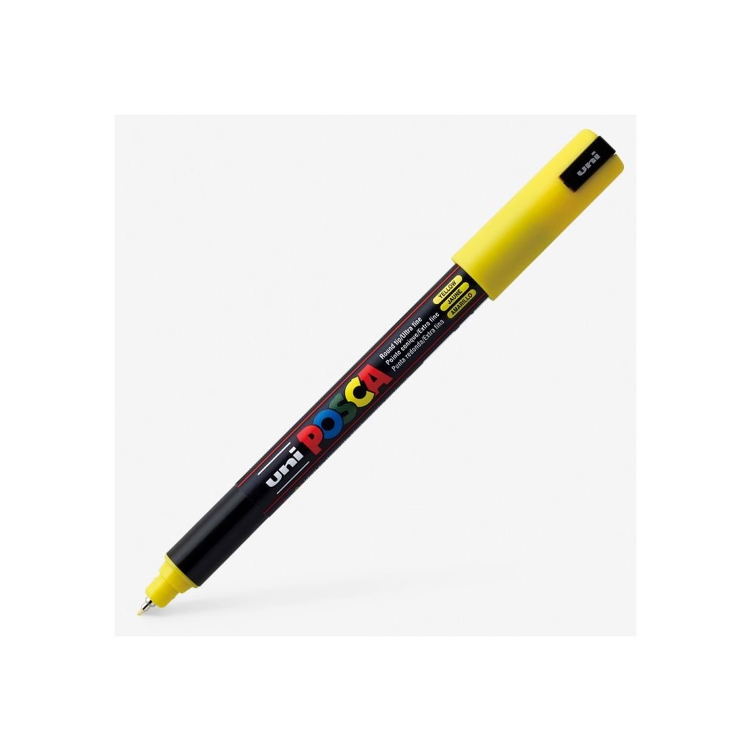 Uni-Posca - Water-Based - Extra Fine Bullet Tip - PC 1M - Yellow Marker