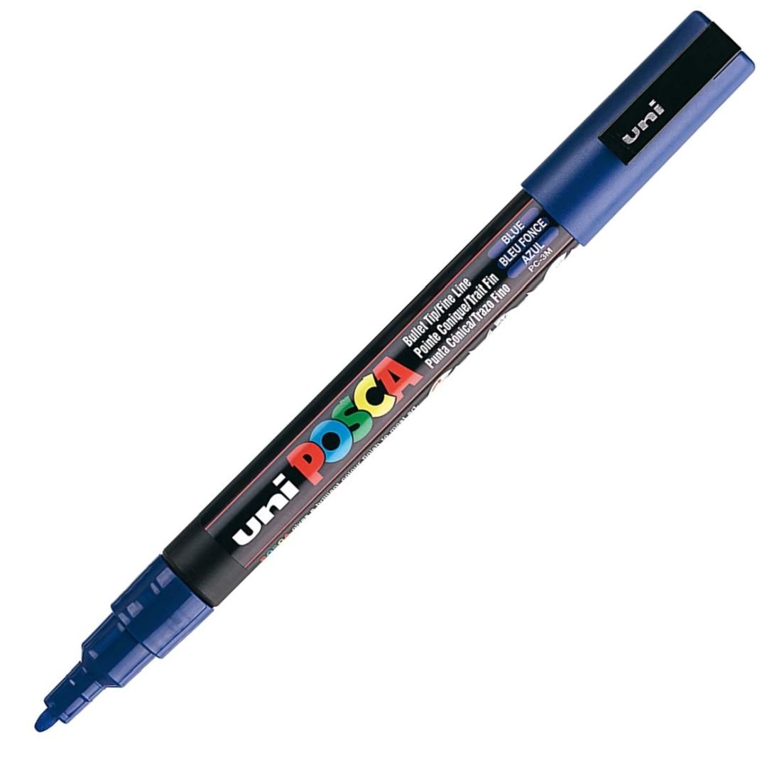 Uni-Posca - Water-Based - Fine Bullet Tip - PC 3M - Blue Marker