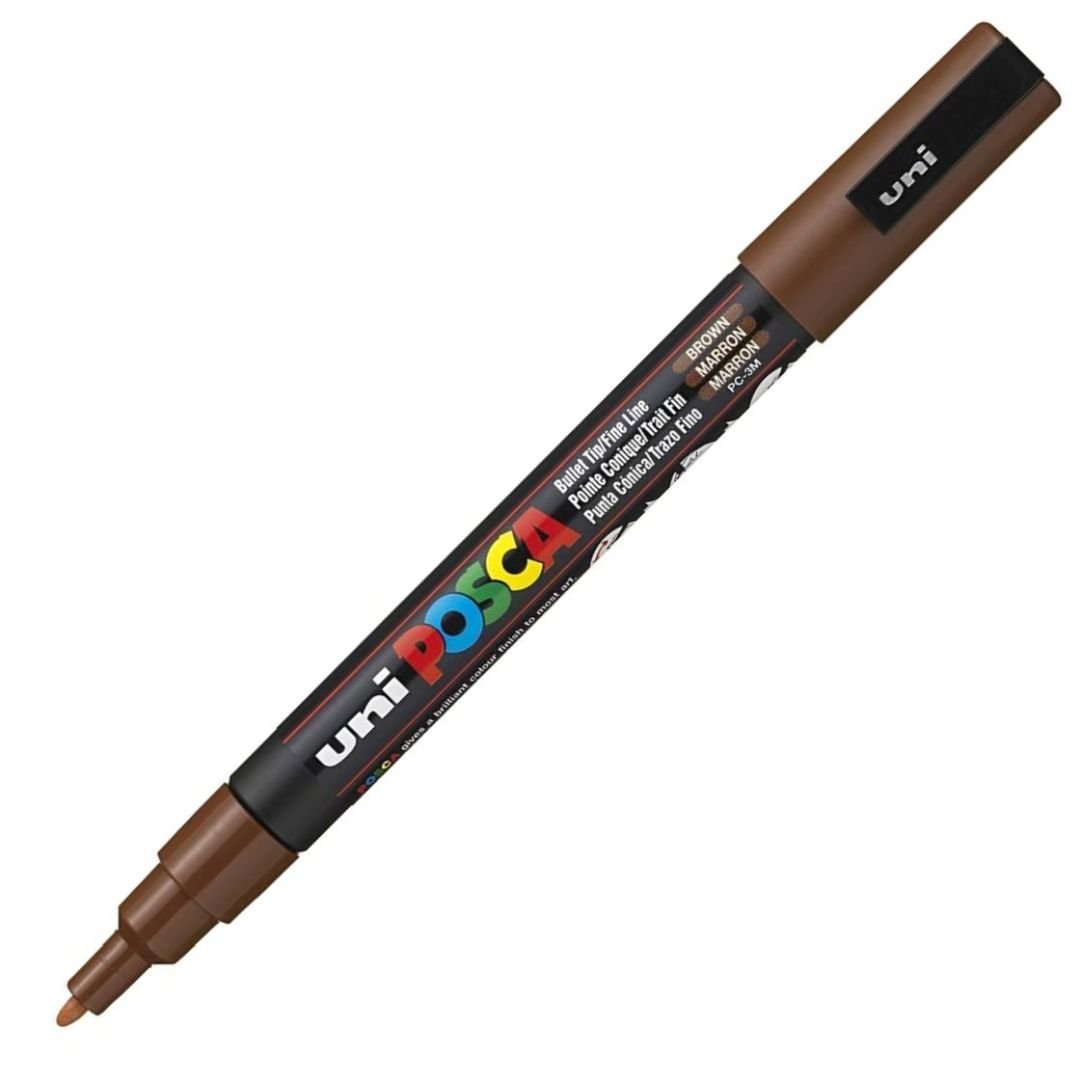Uni-Posca - Water-Based - Fine Bullet Tip - PC 3M - Brown Marker