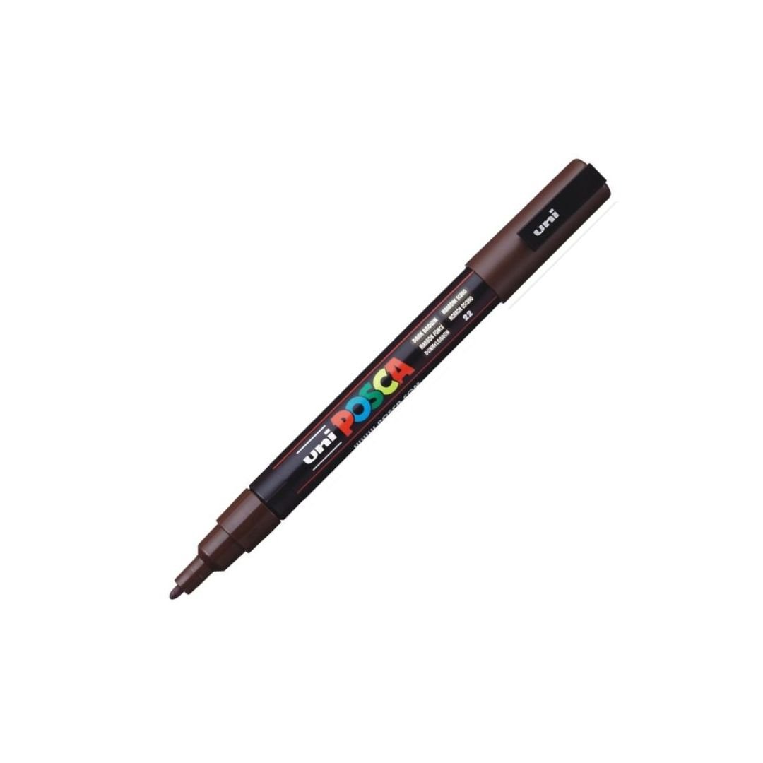 Uni-Posca - Water-Based - Fine Bullet Tip - PC 3M - Dark Brown Marker
