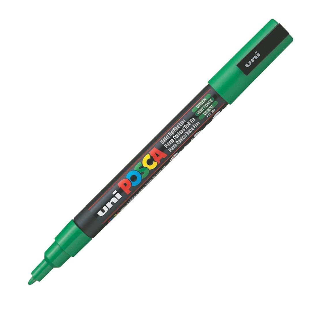 Uni-Posca - Water-Based - Fine Bullet Tip - PC 3M - Green Marker