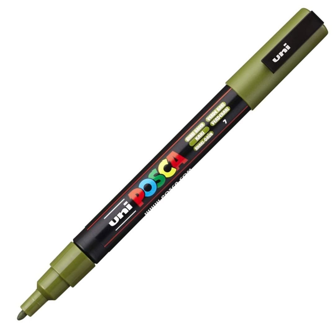 Uni-Posca - Water-Based - Fine Bullet Tip - PC 3M - Khaki Marker