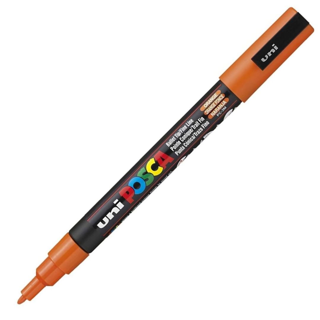 Uni-Posca - Water-Based - Fine Bullet Tip - PC 3M - Orange Marker
