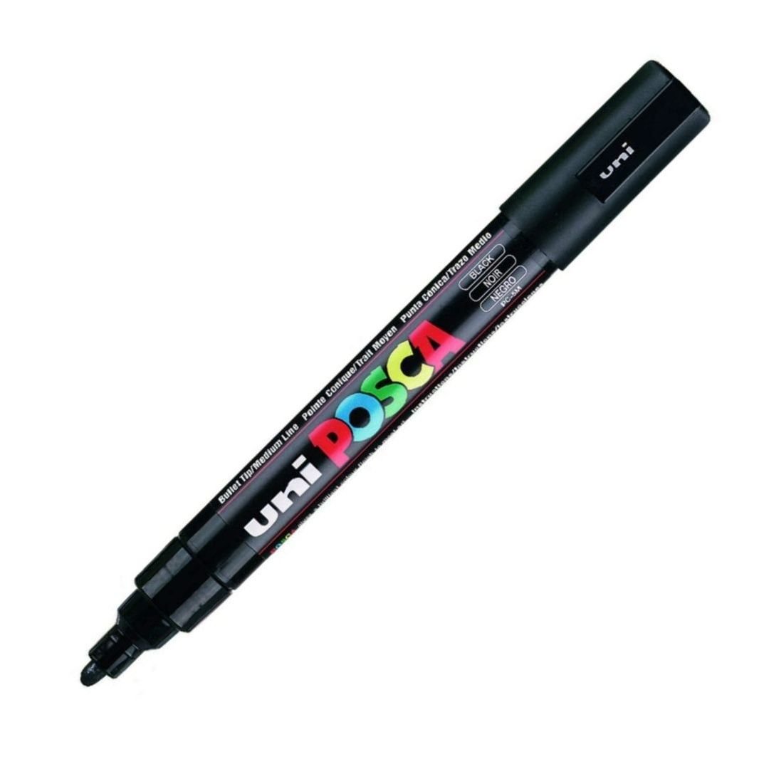 Uni-Posca - Water-Based - Medium Bullet Tip - PC 5M - Black Marker