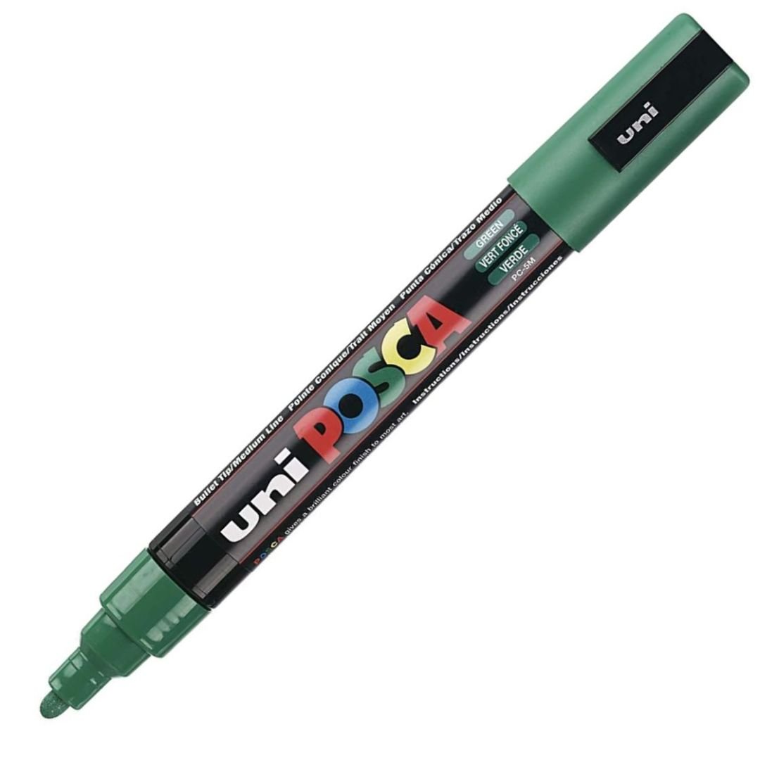 Uni-Posca - Water-Based - Medium Bullet Tip - PC 5M - Green Marker