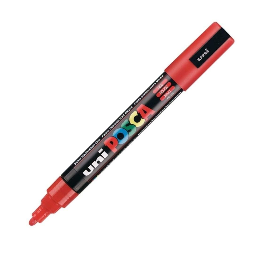 Uni-Posca - Water-Based - Medium Bullet Tip - PC 5M - Red Marker
