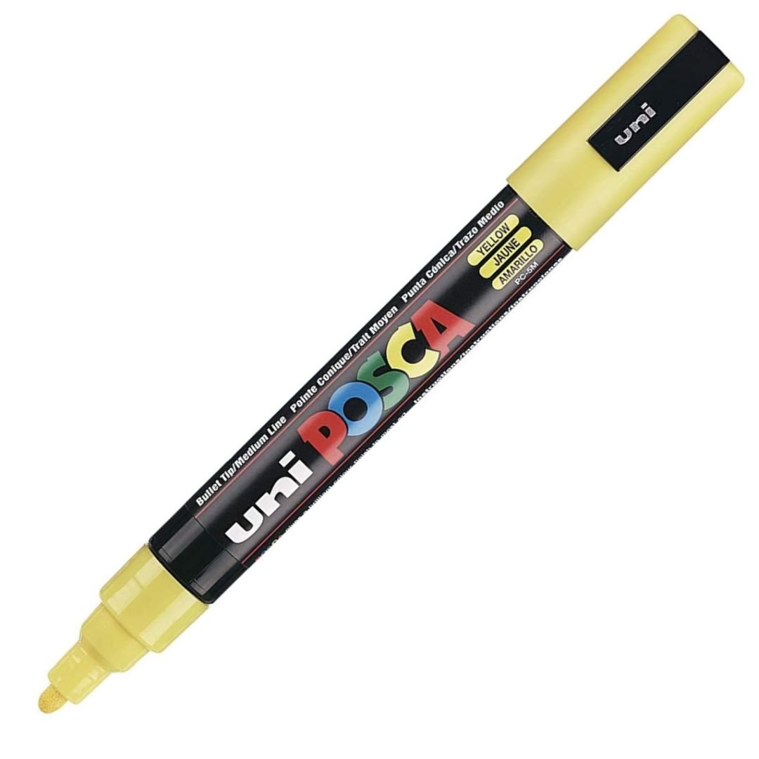 Uni-Posca - Water-Based - Medium Bullet Tip - PC 5M - Yellow Marker