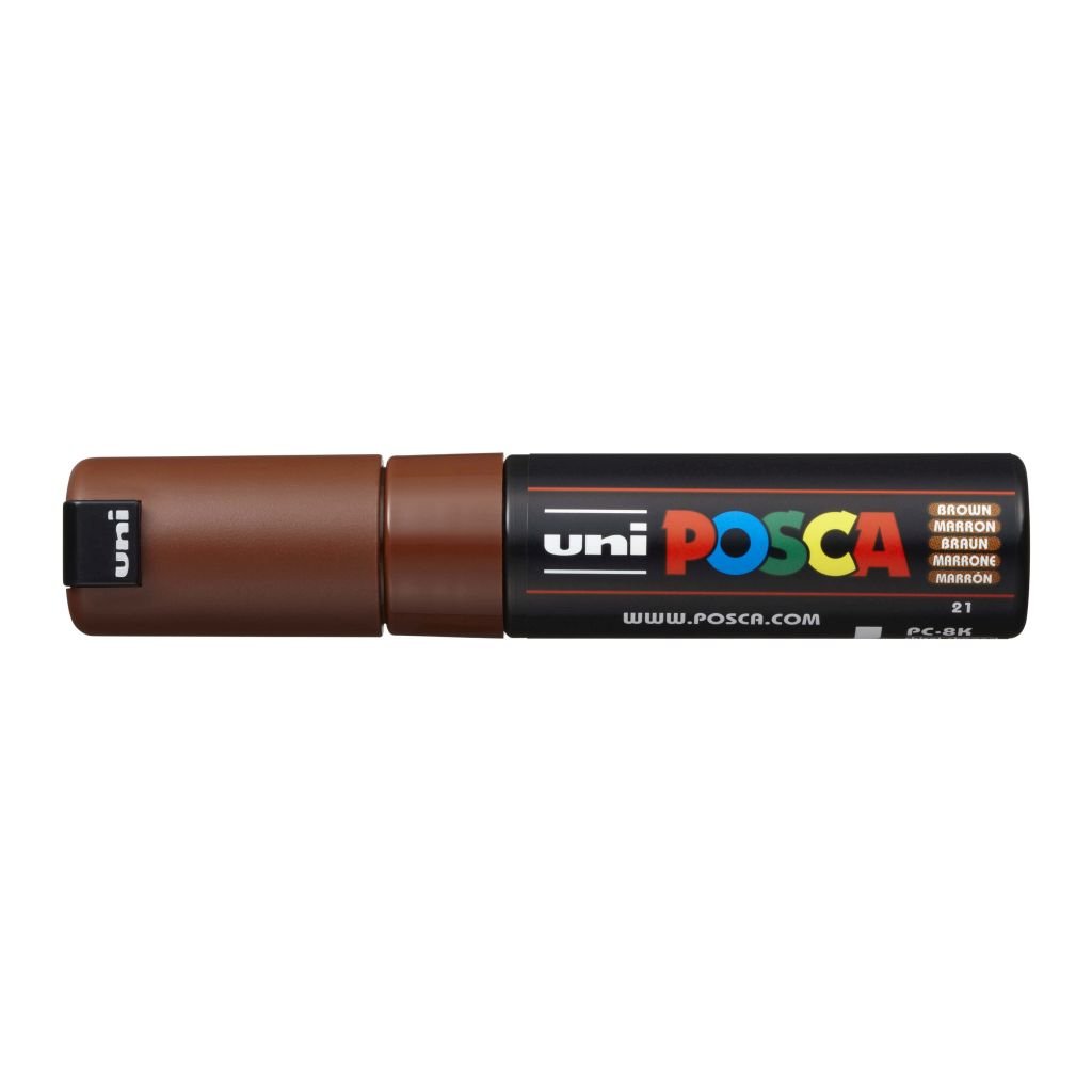 Uni-Posca - Water-Based - Extra Fine Chisel Tip - PC 8K - Brown Marker
