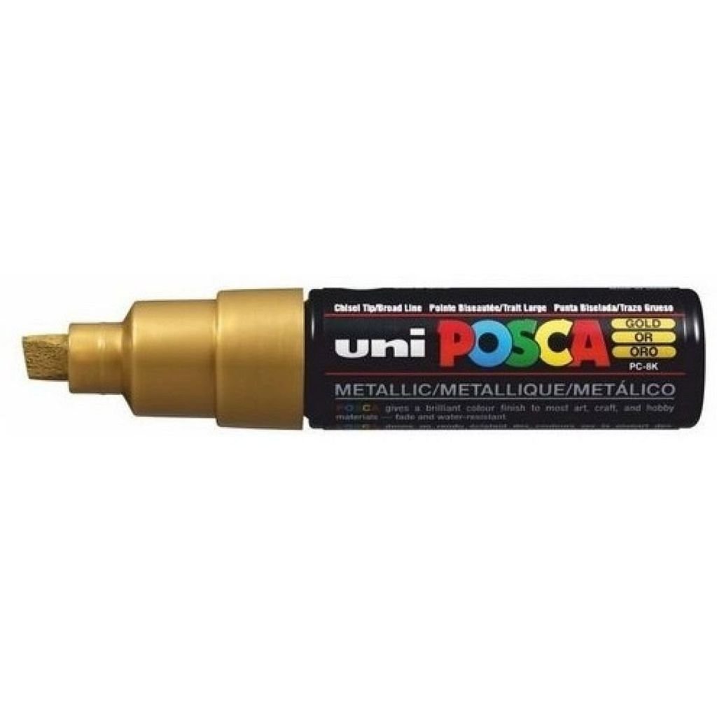 Uni-Posca - Water-Based - Extra Fine Chisel Tip - PC 8K - Gold Marker
