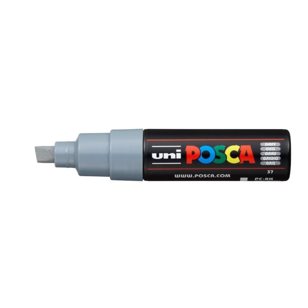 Uni-Posca - Water-Based - Extra Fine Chisel Tip - PC 8K - Grey Marker