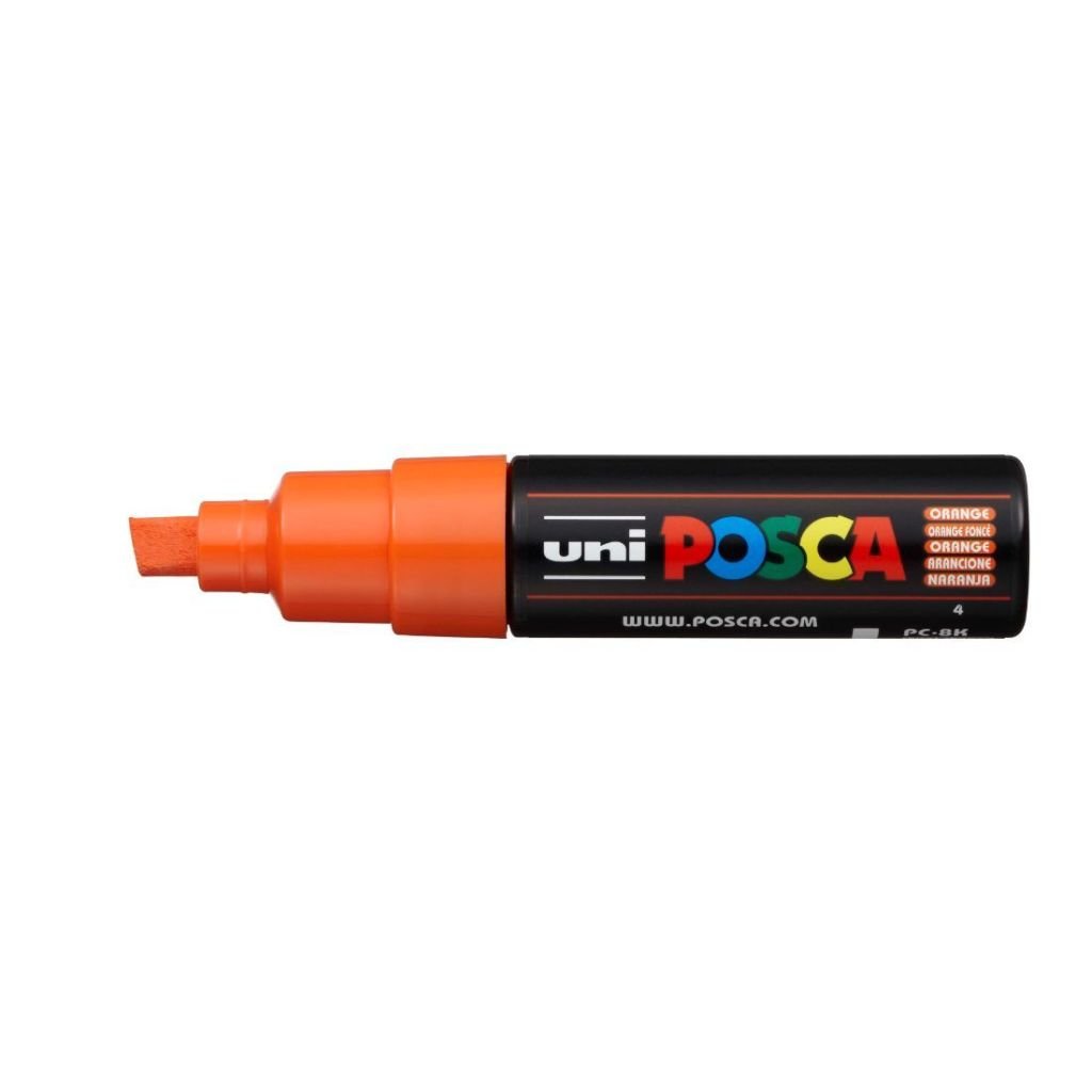 Uni-Posca - Water-Based - Extra Fine Chisel Tip - PC 8K - Orange Marker