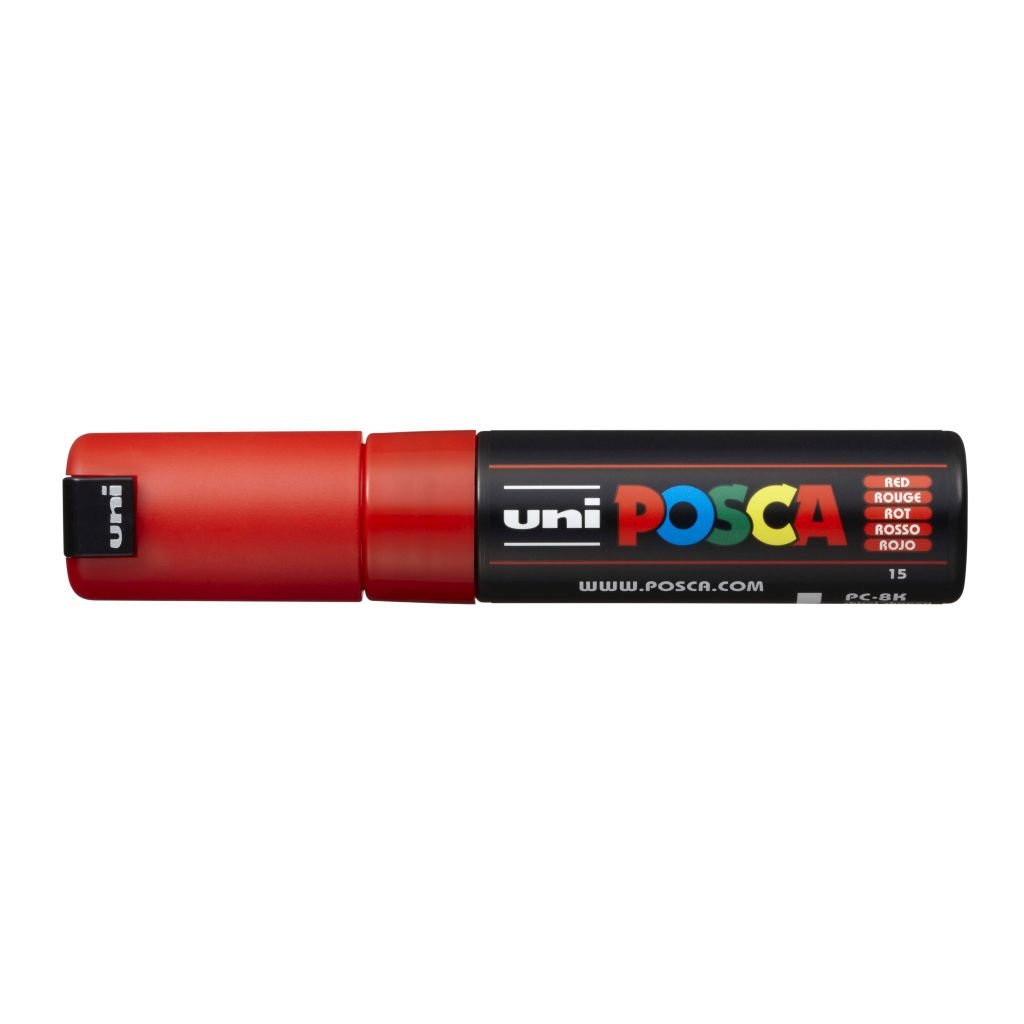 Uni-Posca - Water-Based - Extra Fine Chisel Tip - PC 8K - Red Marker