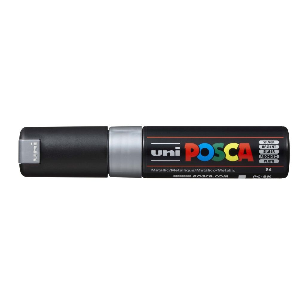 Uni-Posca - Water-Based - Extra Fine Chisel Tip - PC 8K - Silver Marker