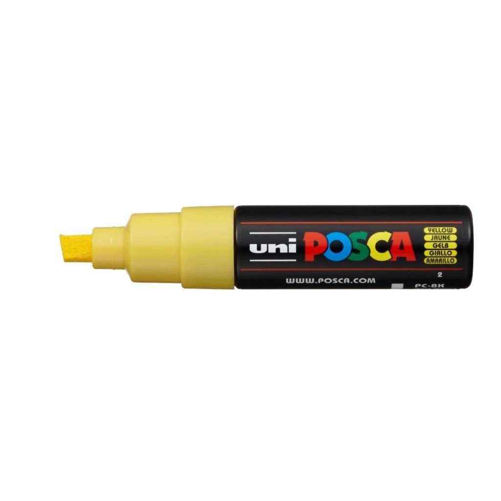 Uni-Posca - Water-Based - Extra Fine Chisel Tip - PC 8K - Yellow Marker