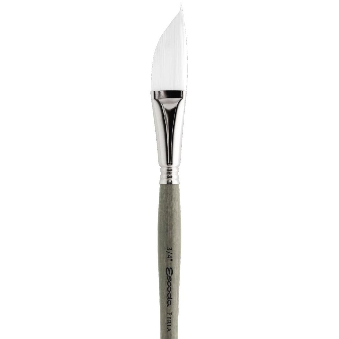 Escoda Perla Synthetic White Toray Hair Brush - Series 1436 - Dagger Stripper - Short Handle - Size: 1/4