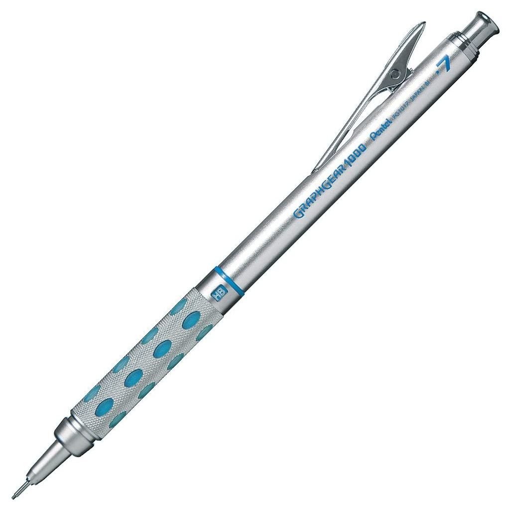 Pentel Graph Gear 1000 Mechanical Drafting Pencil - 0.7 mm - Silver Body