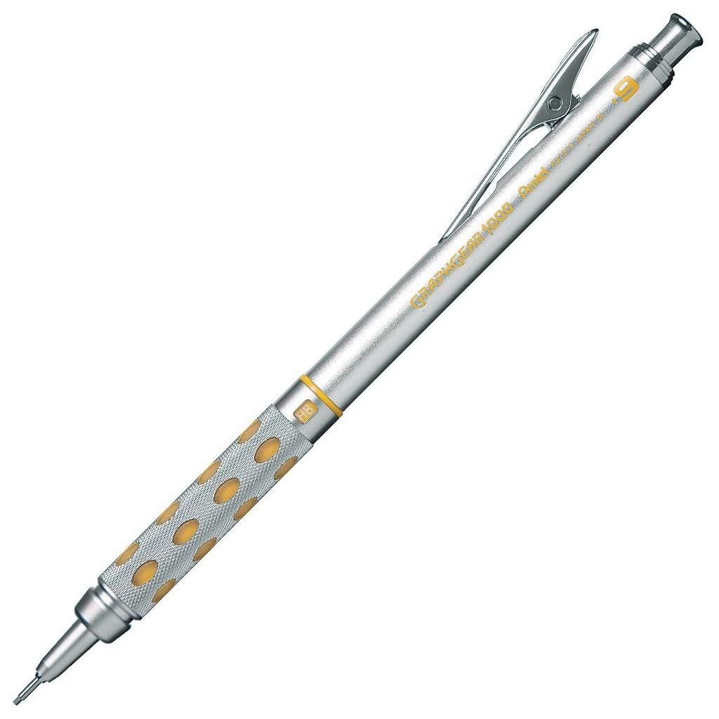 Pentel Graph Gear 1000 Mechanical Drafting Pencil - 0.9 mm - Silver Body