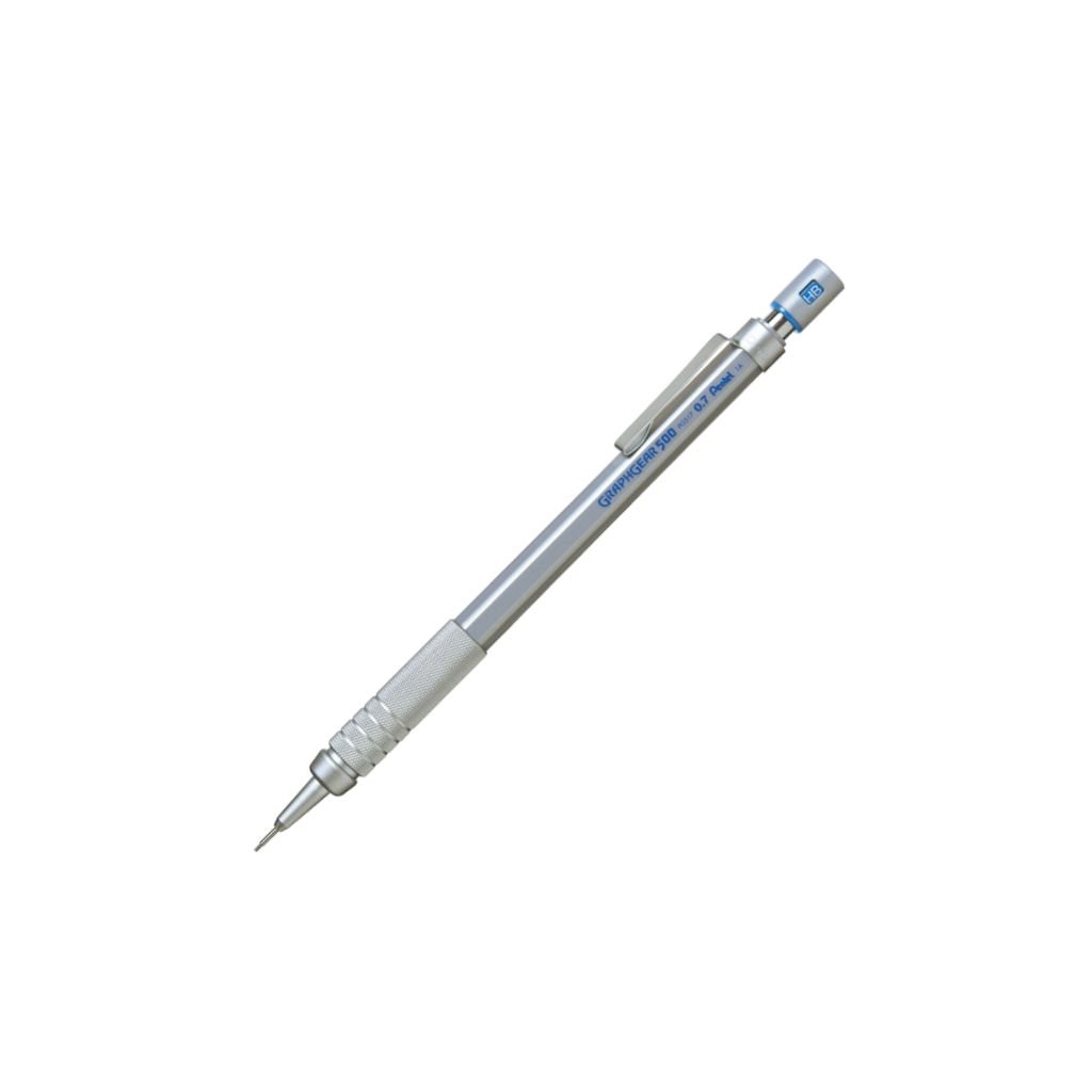 Pentel Graph Gear 500 Mechanical Drafting Pencil - 0.7 mm - Silver Body