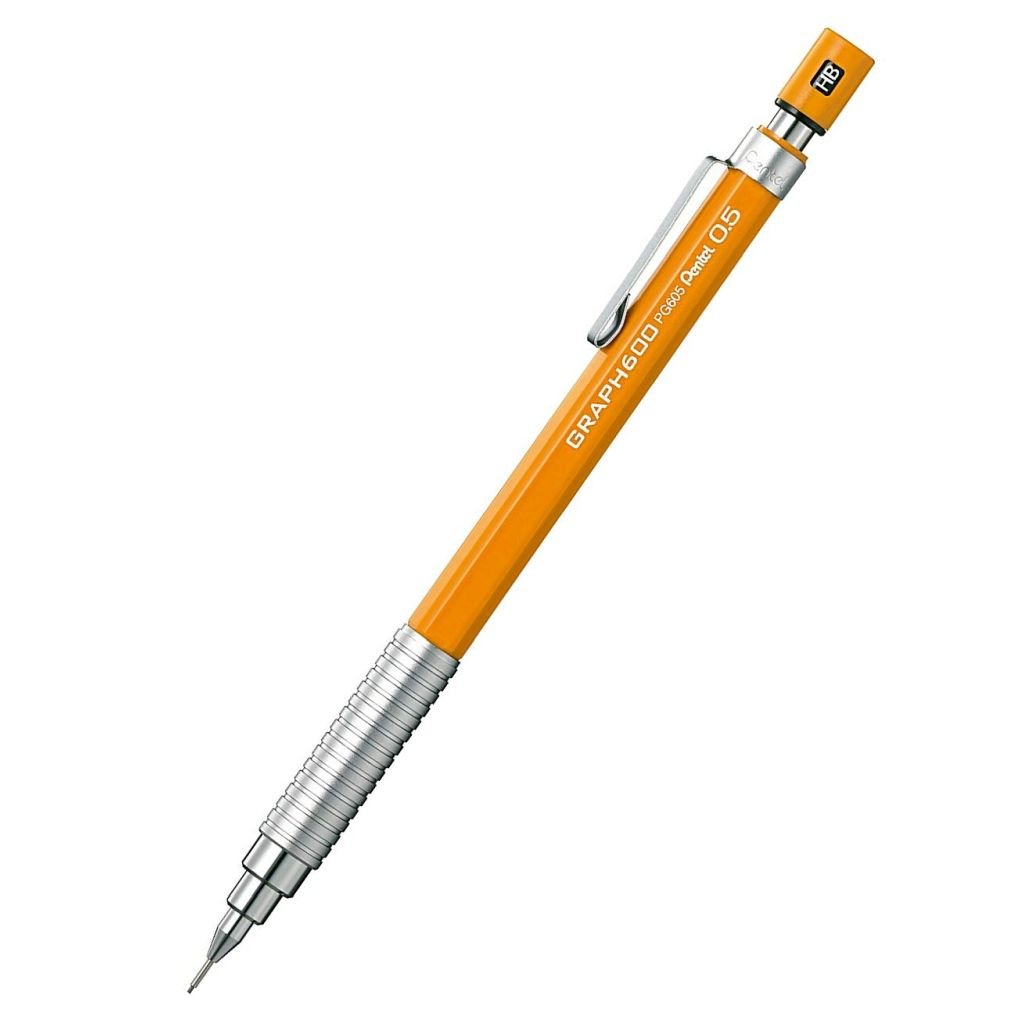 Pentel Graph Gear 600 Mechanical Drafting Pencil - 0.5 mm - Orange Body
