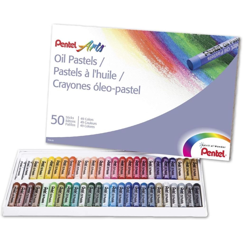 Pentel Arts Oil Pastel Set - 50 Assorted Colours