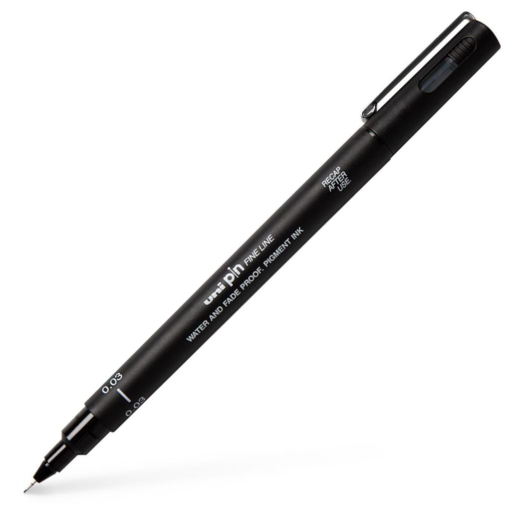 Uni-Ball Uni Pin Fine Line Drawing Pen - 0.03 MM - Black
