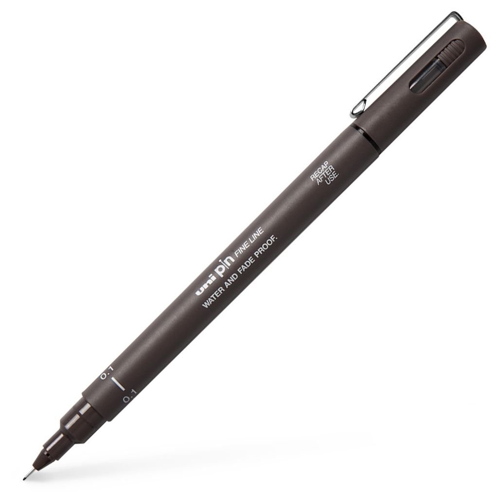 Uni-Ball Uni Pin Fine Line Drawing Pen - 0.1 MM - Dark Grey