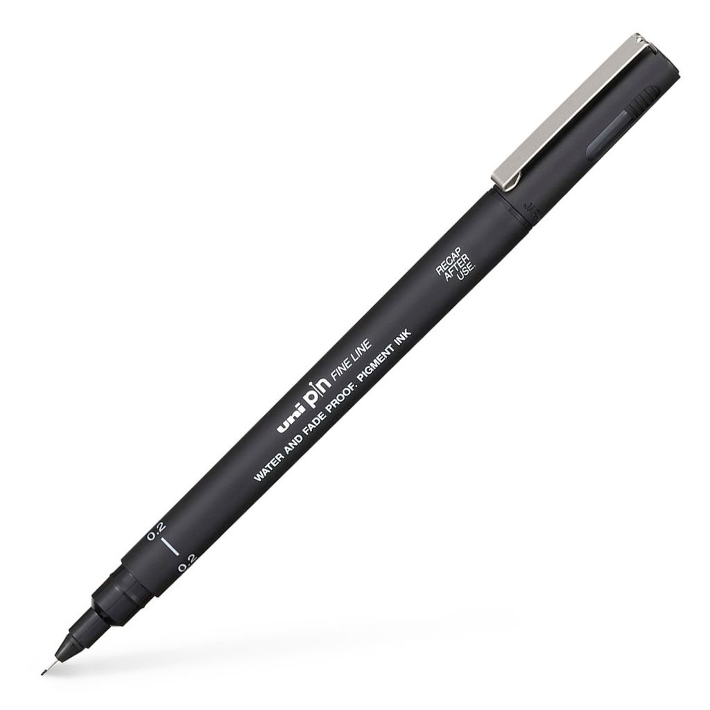 Uni-Ball Uni Pin Fine Line Drawing Pen - 0.2 MM - Black