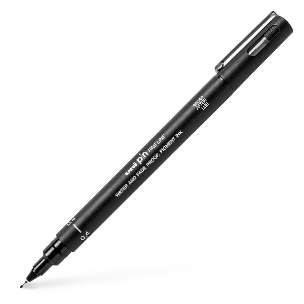 Uni-Ball Uni Pin Fine Line Drawing Pen - 0.4 MM - Black