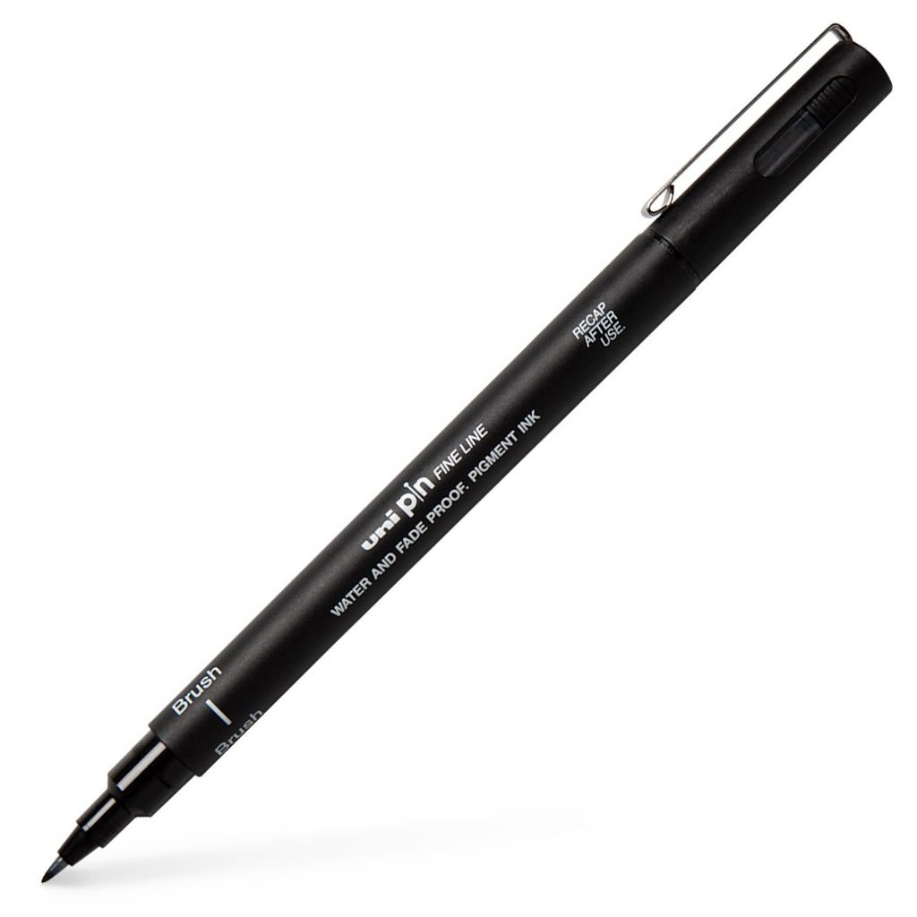 Uni-Ball Uni Pin Fine Line Drawing Pen - Brush Tip - Black