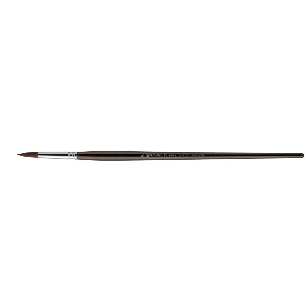 Escoda Primera Teijin Synthetic Hair Brush - Series 4175 - Round Pointed - Long Handle - Size: 2/0