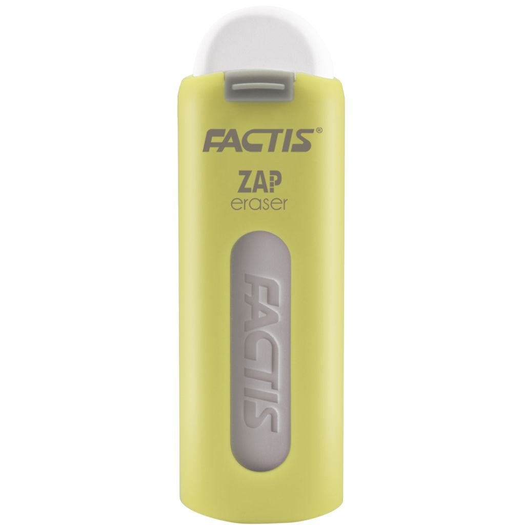 Factis Protective Eraser with ZAP Case - Yellow