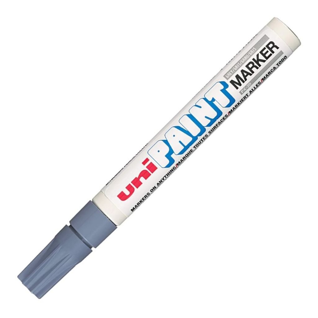 Uni-Ball Uni PX20 Oil Based Paint Marker - Medium Bullet Tip - Grey
