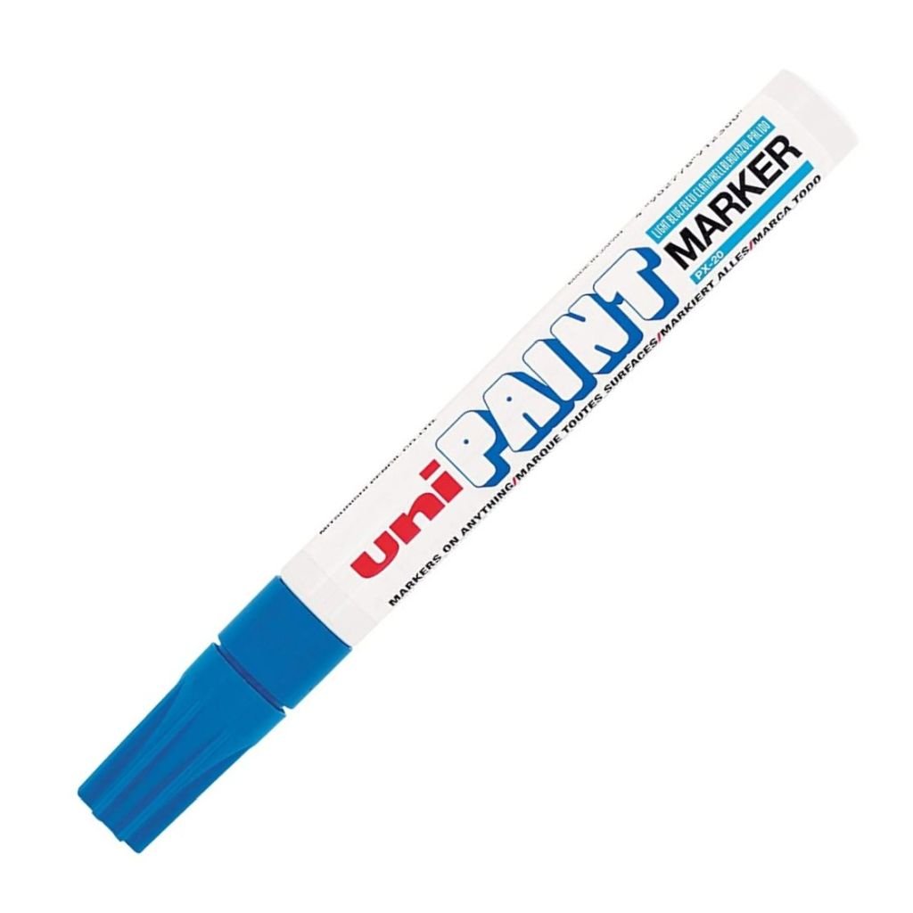 Uni-Ball Uni PX20 Oil Based Paint Marker - Medium Bullet Tip - Light Blue