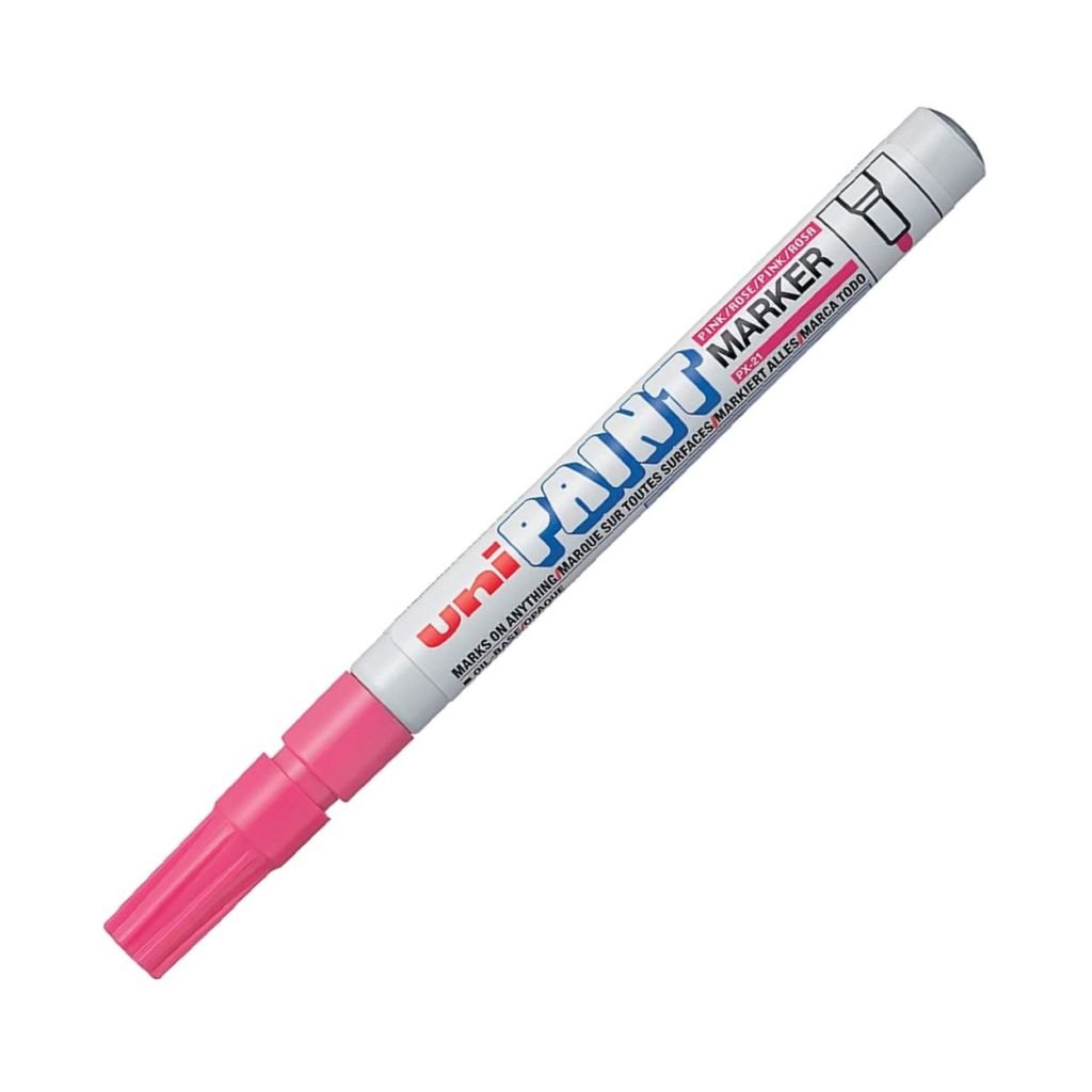 Uni-Ball Uni PX21 Oil Based Paint Marker - Fine Bullet Tip - Pink