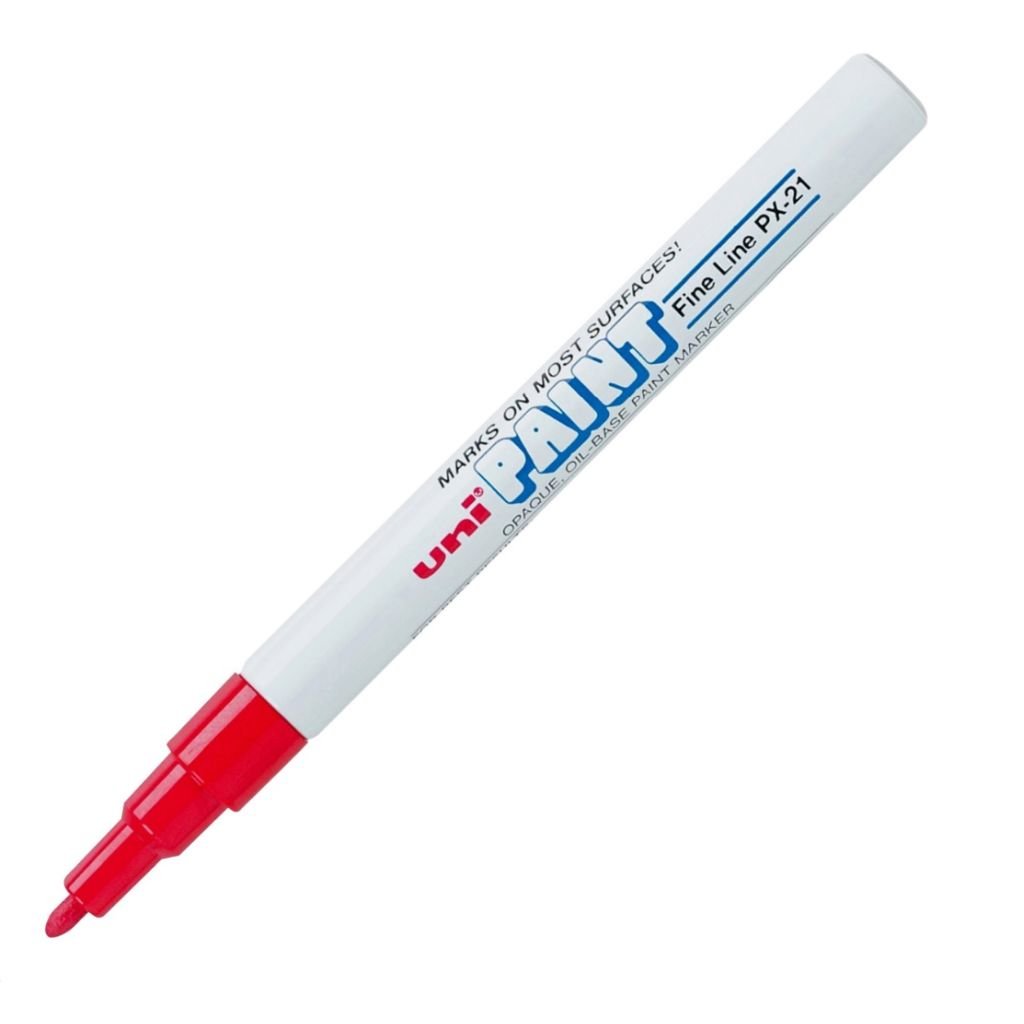 Uni-Ball Uni PX21 Oil Based Paint Marker - Fine Bullet Tip - Red