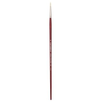 Art Essentials SUPREMO White Hog Bristle Brush - Series 140R - Round - Long Handle - Size: 2