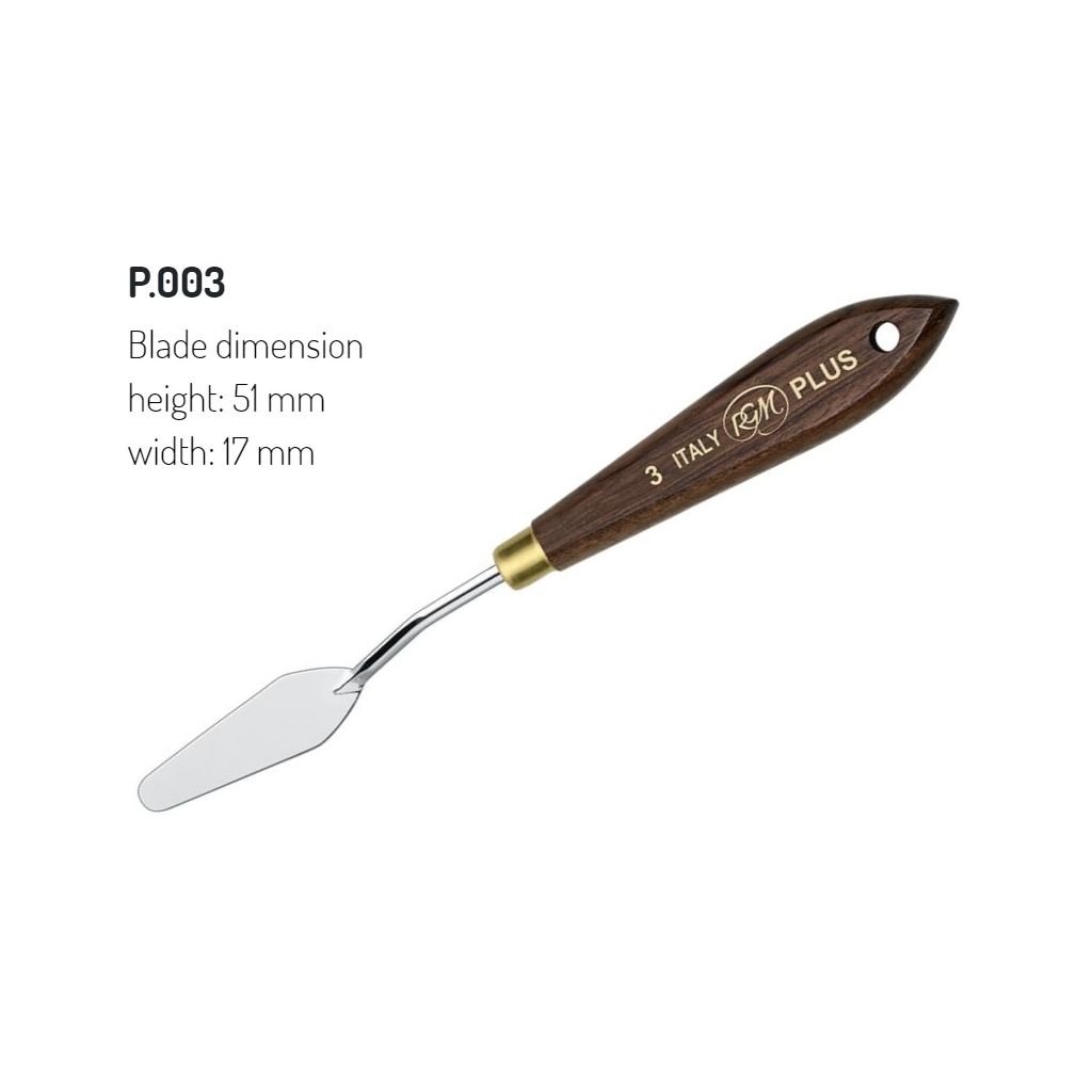 RGM - Plus Line - Painting Palette Knife - Wooden Handle - Design 3