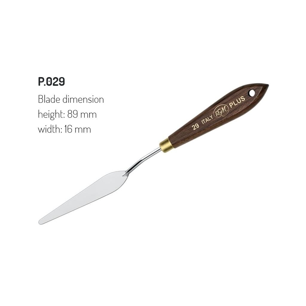 RGM - Plus Line - Painting Palette Knife - Wooden Handle - Design 29